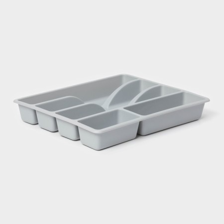 Tray for cutlery, 5 departments, 25.5 × 30.7 × 4.6 cm, color gray color-2