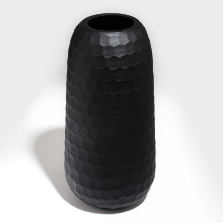 Vase for flowers "Sarah" made of black glass 31 x 15 x 15 cm-1