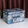 Stellid box for storage with a lid of the mosaic, 40 × 30 × 25 cm, blue color
