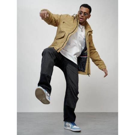 Sports male jacket, size 52, beige color-7
