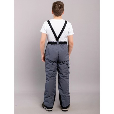 Pants for a boy, height 134 cm, graphite color-1
