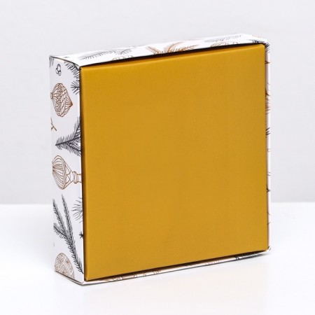 Box for sweets 4 pcs, 12.6 x 12.6 x 3.5 "New Year's toys"-5