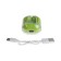 Wireless headphones Air31, TWS, vacuum, BT 5.0, 45/230 mAh, transparent, green