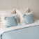 Shifu bedspread, size 220x240 cm, blue color