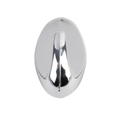 Self -adhesive hooks Axentia 4 pcs, chrome plastic oval, 2.5x4x2 cm
