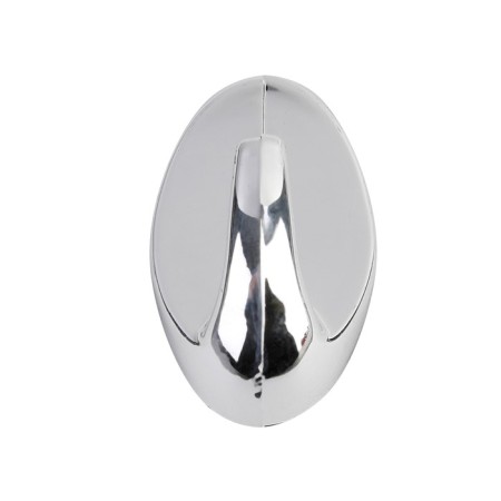 Self -adhesive hooks Axentia 4 pcs, chrome plastic oval, 2.5x4x2 cm