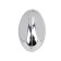 Self -adhesive hooks Axentia 4 pcs, chrome plastic oval, 2.5x4x2 cm