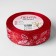 Satin tape "Tropics", 25 mm × 23 ± 1 m, red color No. 026
