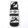 Women's mittens, black/white color, size 20-22