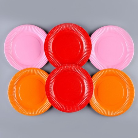 Disposable paper plate "Differently", mix-5
