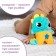 Toy heating pad with cherry bones "dinosaur", crush me