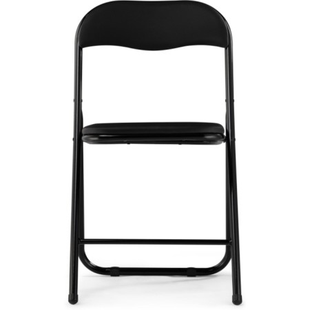 Fold 1 Metal Carcass chair, metal/eco -leather, black/black 43x40x77 cm-1