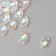 Beads for creativity plastic "Four -leaved flower" set of 20 pcs Transparent pearl. 1.6x1.4 cm 9104