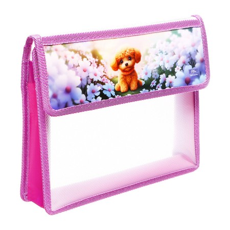 A5 notebook folder (230 x 190 x 50 mm), with Velcro valve, plastic/textiles, calligrata, "fluffist"
