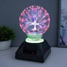 Плазменный шар музыкальный "Аникит" LED черный 12х12х21 см RISALUX