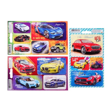 Stickers "Cars" 11 x 17 cm, mix
