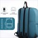 Young backpack from textiles on a zipper, waterproof, 4 pockets, green color