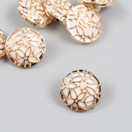 Button plastic for creativity "Flower Circle" 2.1x2.1x1.2 cm