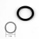 Step ring, metal, 10 mm, black color