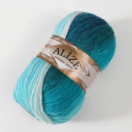 Yarn "Angora Gold Batik" 20% wool, 80% acrylic 550m/100g (1892)-1