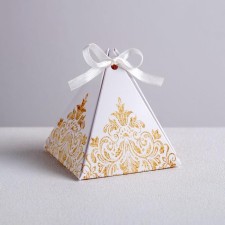 Bonbonniere box, gift packaging, “Luxury of gold”, 7.2 x 7.2 cm
