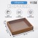 Box of a team without printing a lid is a brown with a window 37 x 32 x 7 cm