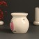 Aroma lamp ceramics "feel energy" white 7.2x7.2x7.8 cm
