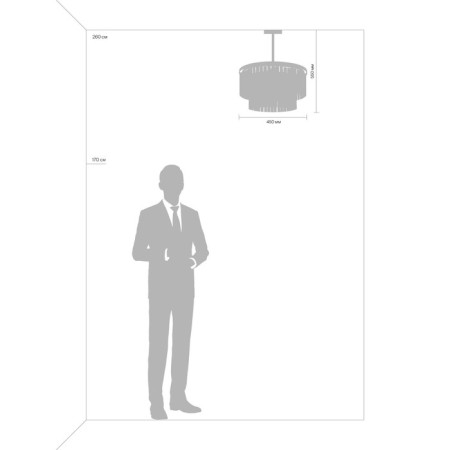 Chandelier 60W, 8XE14, 55x45 cm, chrome-2