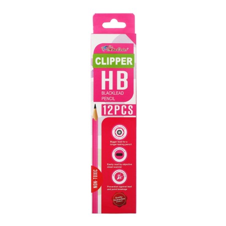 Pencil Blackographic hardness of HB, with an eraser, hexagonal, sharpened, MIX case-22