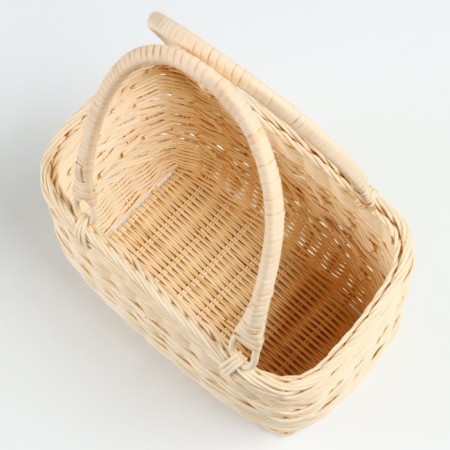 Wicker basket, 23 x 12 x 7 x 22/28 cm, rattan-2
