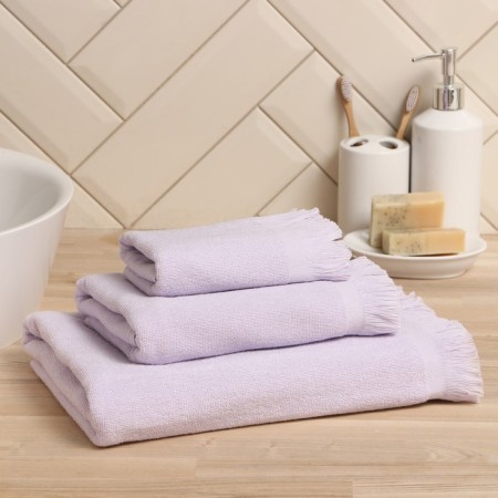 Trick Love Life Fringe, 30x60 cm, light-lavender color, 100% cotton, 380 g/m2