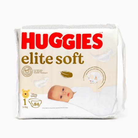 Distributes "Huggies" Elite Soft 1, 3-5kg, 84 pcs-1