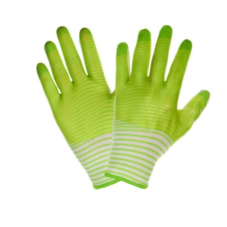 Garden, nylon gloves, with pvc pouring, size 9, Greengo-1