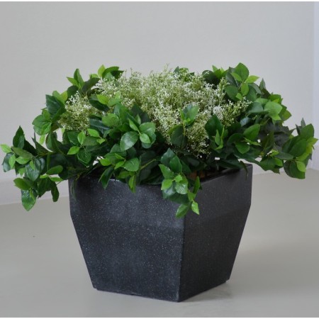 Kashpo for flowers "Quadro" 40x40x34 cm, 36 l, color black granite