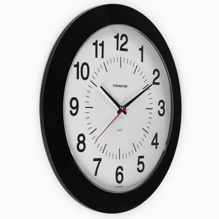 Wall clock, series: classic, smooth move, d-30.5 cm, black-1