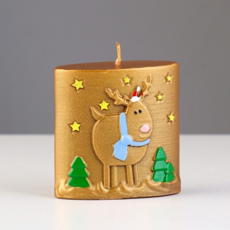 Decorative candle "deer", 7.8x3.5x8 cm, gold-1