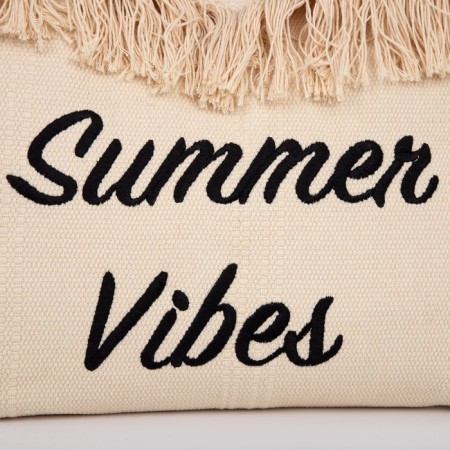 Bag - Shoper beach "Summer Vaib", 45x33x18 cm, beige color-4