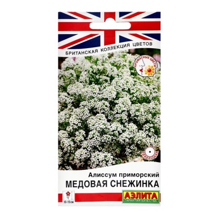 Alissum flowers "honey snowflake", c/p, 0.05 g