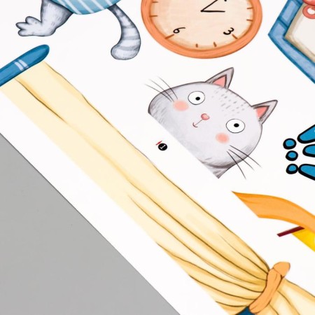 Stick plastic interior color "Fit weekdays" 30x90 cm set 2 sheets-2
