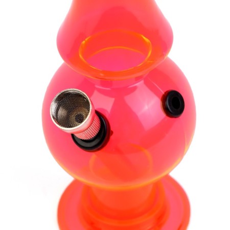 Bong, H-20 cm, "spear", acrylic, pink-1