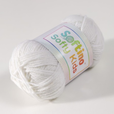 Yarn 100% acrylic "Softy Kids" 90m ± 5m 50 g Color 02 White cloud-1