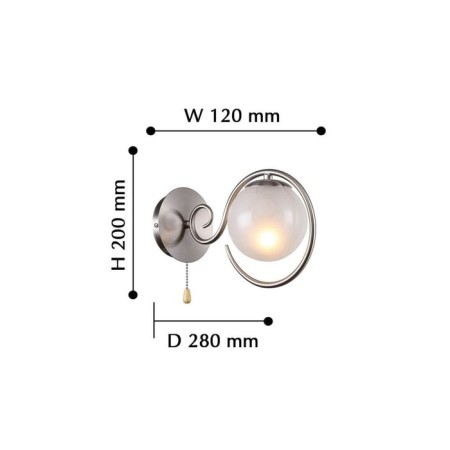 Bra Fabbio, 1x40W E14, Nickel color-3