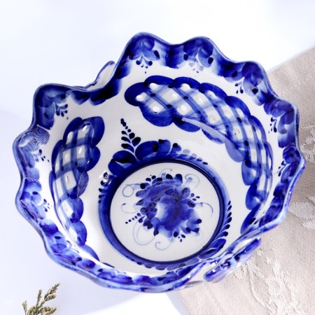 Candy "Butterfly", 0.5 l, 8x16 cm, gzhel, porcelain-1