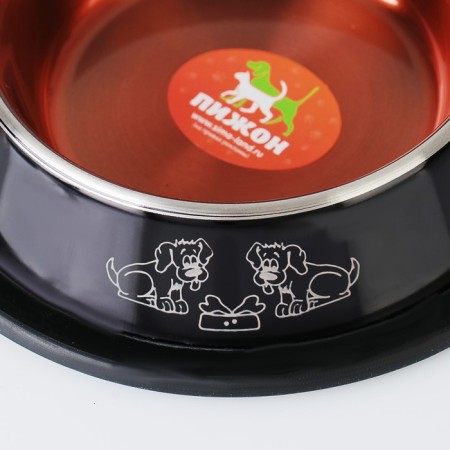 A bowl with a non -slip base decorative color, 230 ml, black-3