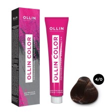 Cream-coloring hair permanent OLLIN Professional Color, tone 4/0 brown-haired, 100 ml
