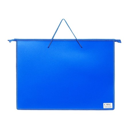 Folder for drawings and drawings A3, 470 x 335 x 50 mm, with handles, plastic, lightning from above, 0.8 mm, PM-A3-35, blue-1