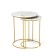 Journal table, 450x450x550, marble Carrara White/gold