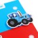 Developing toy "Fun Velcro", study colors, blue tractor