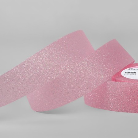 Decorative tape "Squles", 25 mm × 9.1 ± 0.5 m, pink color with mother