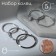 Ring set 5 pieces "perfect fingers" temptation, white color in silver